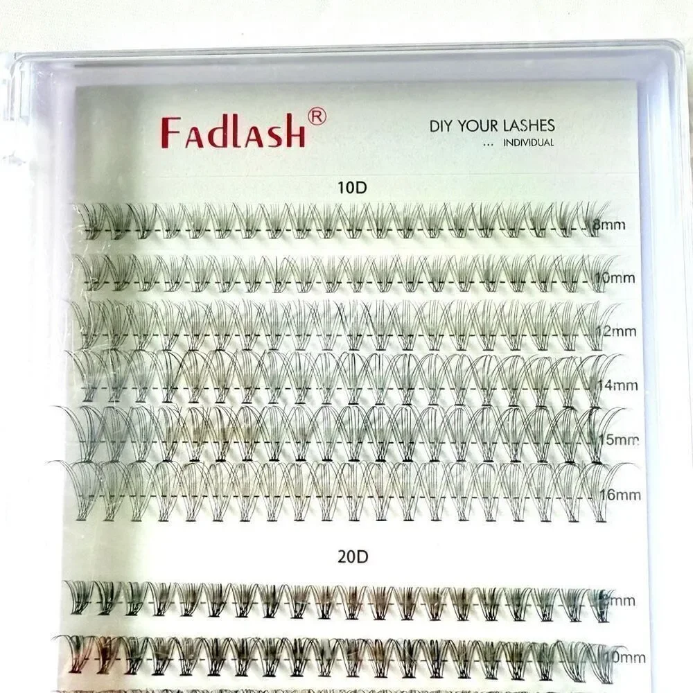 Fadlash DIY Eyelash Extension Kit – 10D & 20D Fans + Bond & Seal – New